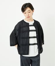 PHSHB07250 GEORGES RECH(小さいサイズ)(メゾン ドゥ サンク) ペーパーヤーンドルマンスリーブカーディガン アイボリー