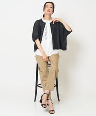 PHSHB07250 GEORGES RECH(小さいサイズ)(メゾン ドゥ サンク) ペーパーヤーンドルマンスリーブカーディガン ブラック
