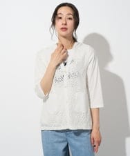 PHSHD42330 GEORGES RECH(小さいサイズ)(メゾン ドゥ サンク)  [セットアップ対応]ラッセルレースチュニックベスト アイボリー