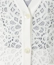 PHSHD42330 GEORGES RECH(小さいサイズ)(メゾン ドゥ サンク)  [セットアップ対応]ラッセルレースチュニックベスト アイボリー