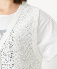 PHSHD42330 GEORGES RECH(小さいサイズ)(メゾン ドゥ サンク)  [セットアップ対応]ラッセルレースチュニックベスト アイボリー