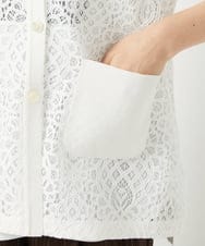 PHSHD42330 GEORGES RECH(小さいサイズ)(メゾン ドゥ サンク)  [セットアップ対応]ラッセルレースチュニックベスト アイボリー