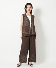 PHSHD42330 GEORGES RECH(小さいサイズ)(メゾン ドゥ サンク)  [セットアップ対応]ラッセルレースチュニックベスト アイボリー