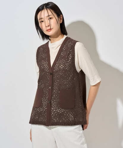 PHSHD42330 GEORGES RECH(小さいサイズ) [セットアップ対応]ラッセルレースチュニックベスト