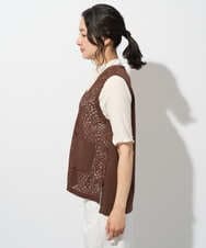 PHSHD42330 GEORGES RECH(小さいサイズ)(メゾン ドゥ サンク)  [セットアップ対応]ラッセルレースチュニックベスト ブラウン