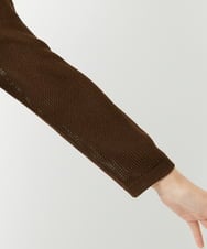 PHSHE64290 GEORGES RECH(小さいサイズ)(メゾン ドゥ サンク) メッシュクルーネックカーディガン ブラウン
