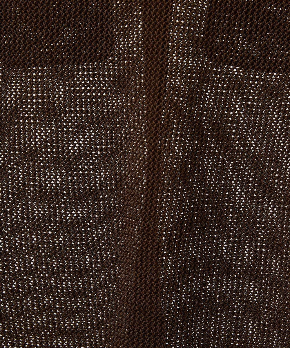 PHSHE64290 GEORGES RECH(小さいサイズ)(メゾン ドゥ サンク) メッシュクルーネックカーディガン ブラウン