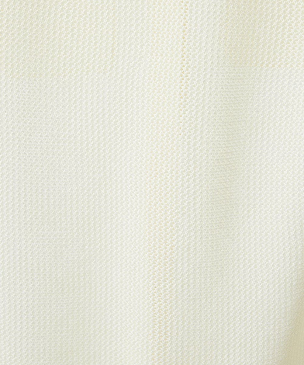 PHSHE64290 GEORGES RECH(小さいサイズ)(メゾン ドゥ サンク) メッシュクルーネックカーディガン ブラウン