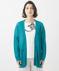 PHSHW02250 GEORGES RECH(小さいサイズ)(メゾン ドゥ サンク) コットンナイロンロングカーディガン グリーン