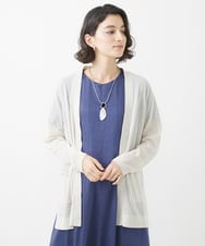 PHSHW02250 GEORGES RECH(小さいサイズ)(メゾン ドゥ サンク) コットンナイロンロングカーディガン アイボリー