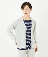 PHSJB28250 GEORGES RECH(小さいサイズ)(メゾン ドゥ サンク) アイレットシアーニットカーディガン ライトグレー