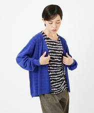 PHSJB28250 GEORGES RECH(小さいサイズ)(メゾン ドゥ サンク) アイレットシアーニットカーディガン ライトグレー