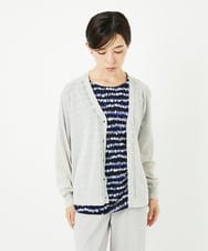 PHSJB28250 GEORGES RECH(小さいサイズ)(メゾン ドゥ サンク) アイレットシアーニットカーディガン ライトグレー