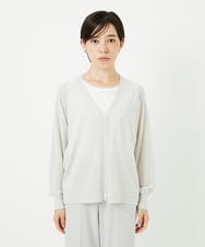 PHSJB28250 GEORGES RECH(小さいサイズ)(メゾン ドゥ サンク) アイレットシアーニットカーディガン ライトグレー