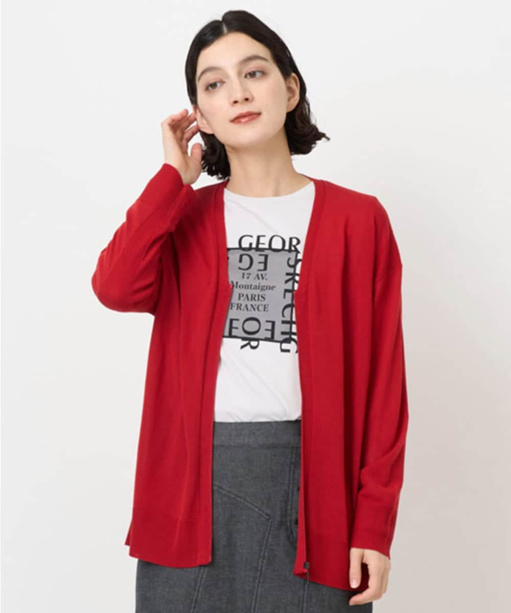 PHSJB51290 GEORGES RECH(小さいサイズ)(メゾン ドゥ サンク) リラックスカーディガン グレー