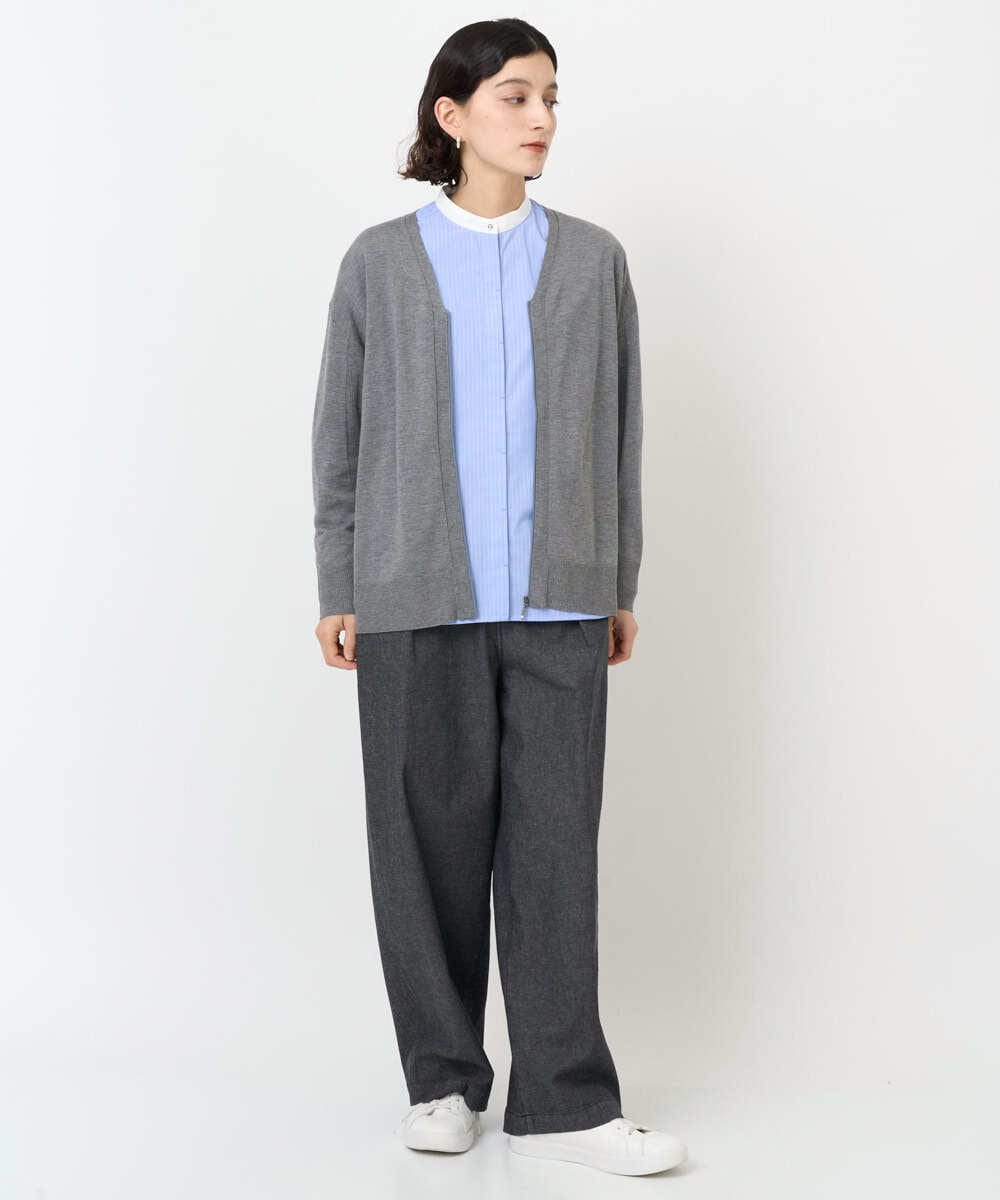 PHSJB51290 GEORGES RECH(小さいサイズ)(メゾン ドゥ サンク) リラックスカーディガン グレー