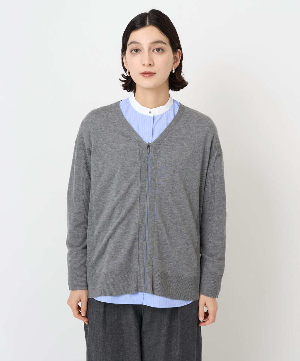 PHSJB51290 GEORGES RECH(小さいサイズ)(メゾン ドゥ サンク) リラックスカーディガン グレー