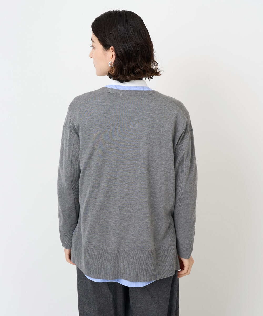 PHSJB51290 GEORGES RECH(小さいサイズ)(メゾン ドゥ サンク) リラックスカーディガン グレー