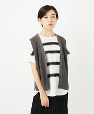 PHSJC34190 GEORGES RECH(小さいサイズ)(メゾン ドゥ サンク) リネンライクニットベスト グレー