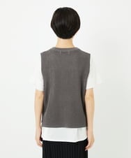 PHSJC34190 GEORGES RECH(小さいサイズ)(メゾン ドゥ サンク) リネンライクニットベスト グレー