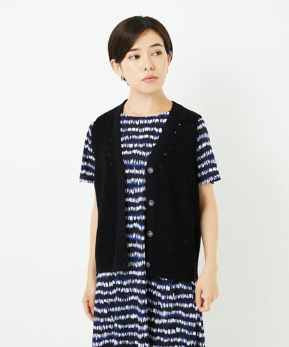 PHSJC34190 GEORGES RECH(小さいサイズ) リネンライクニットベスト