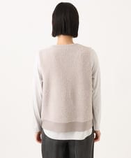 PHSJE26290 GEORGES RECH(小さいサイズ)(メゾン ドゥ サンク) シャギーモールニットベスト ベージュ