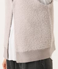 PHSJE26290 GEORGES RECH(小さいサイズ)(メゾン ドゥ サンク) シャギーモールニットベスト ベージュ