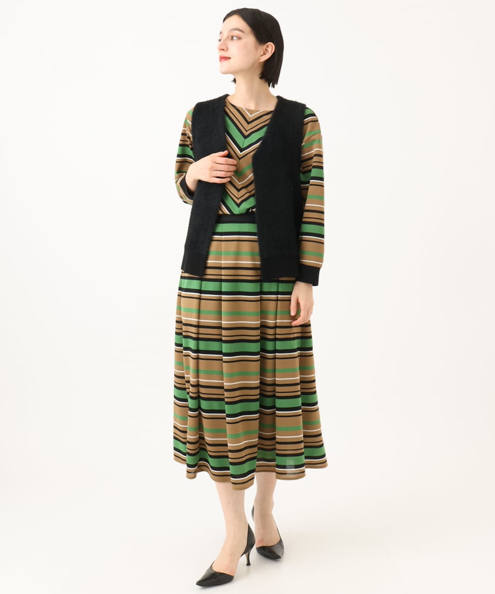 PHSJE26290 GEORGES RECH(小さいサイズ)(メゾン ドゥ サンク) シャギーモールニットベスト ベージュ
