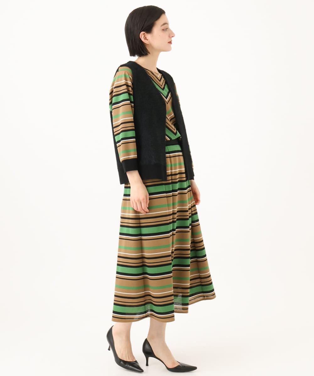 PHSJE26290 GEORGES RECH(小さいサイズ)(メゾン ドゥ サンク) シャギーモールニットベスト ベージュ