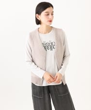 PHSJE26290 GEORGES RECH(小さいサイズ)(メゾン ドゥ サンク) シャギーモールニットベスト ベージュ