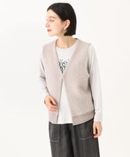 PHSJE26290 GEORGES RECH(小さいサイズ)(メゾン ドゥ サンク) シャギーモールニットベスト ベージュ