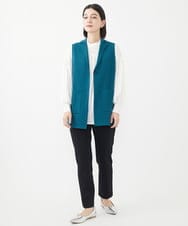 PHSJV07270 GEORGES RECH(小さいサイズ)(メゾン ドゥ サンク) テーラーカラースワンニットジレ グリーン