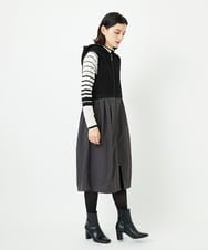 PHTAD02390 GEORGES RECH(小さいサイズ)(メゾン ドゥ サンク) ダンボールタフタドッキングロングジレ ネイビー