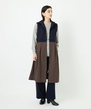 PHTAD02390 GEORGES RECH(小さいサイズ)(メゾン ドゥ サンク) ダンボールタフタドッキングロングジレ ネイビー