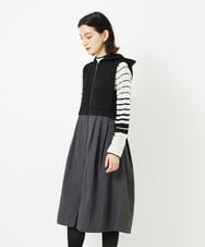 PHTAD02390 GEORGES RECH(小さいサイズ)(メゾン ドゥ サンク) ダンボールタフタドッキングロングジレ ネイビー