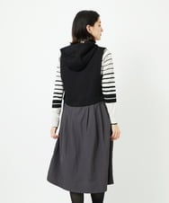 PHTAD02390 GEORGES RECH(小さいサイズ)(メゾン ドゥ サンク) ダンボールタフタドッキングロングジレ ネイビー