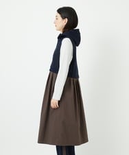 PHTAD02390 GEORGES RECH(小さいサイズ)(メゾン ドゥ サンク) ダンボールタフタドッキングロングジレ ネイビー