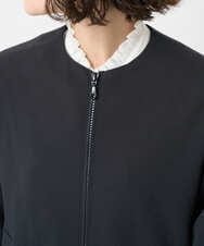 PHTAD30360 GEORGES RECH(小さいサイズ)(メゾン ドゥ サンク)  [セットアップ対応]ノーカラージャージージップ羽織 ダークグレー