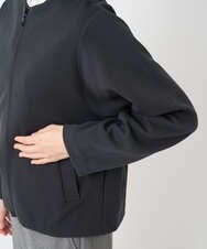 PHTAD30360 GEORGES RECH(小さいサイズ)(メゾン ドゥ サンク)  [セットアップ対応]ノーカラージャージージップ羽織 ダークグレー