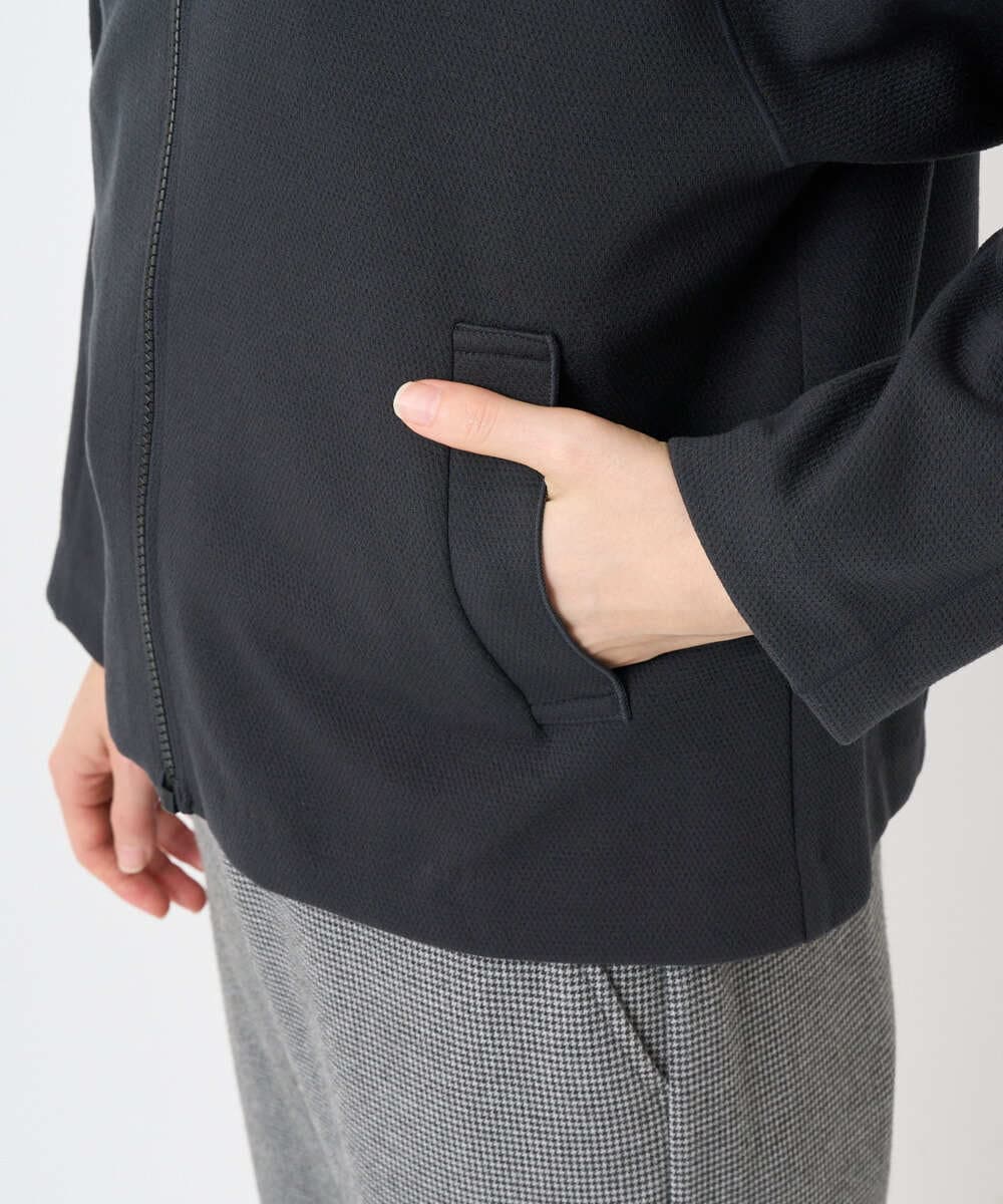 PHTAD30360 GEORGES RECH(小さいサイズ)(メゾン ドゥ サンク)  [セットアップ対応]ノーカラージャージージップ羽織 ダークグレー