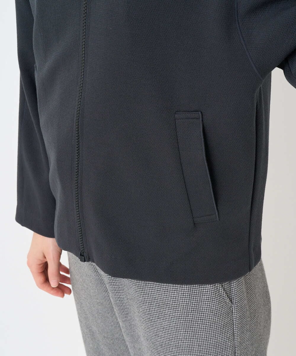 PHTAD30360 GEORGES RECH(小さいサイズ)(メゾン ドゥ サンク)  [セットアップ対応]ノーカラージャージージップ羽織 ダークグレー