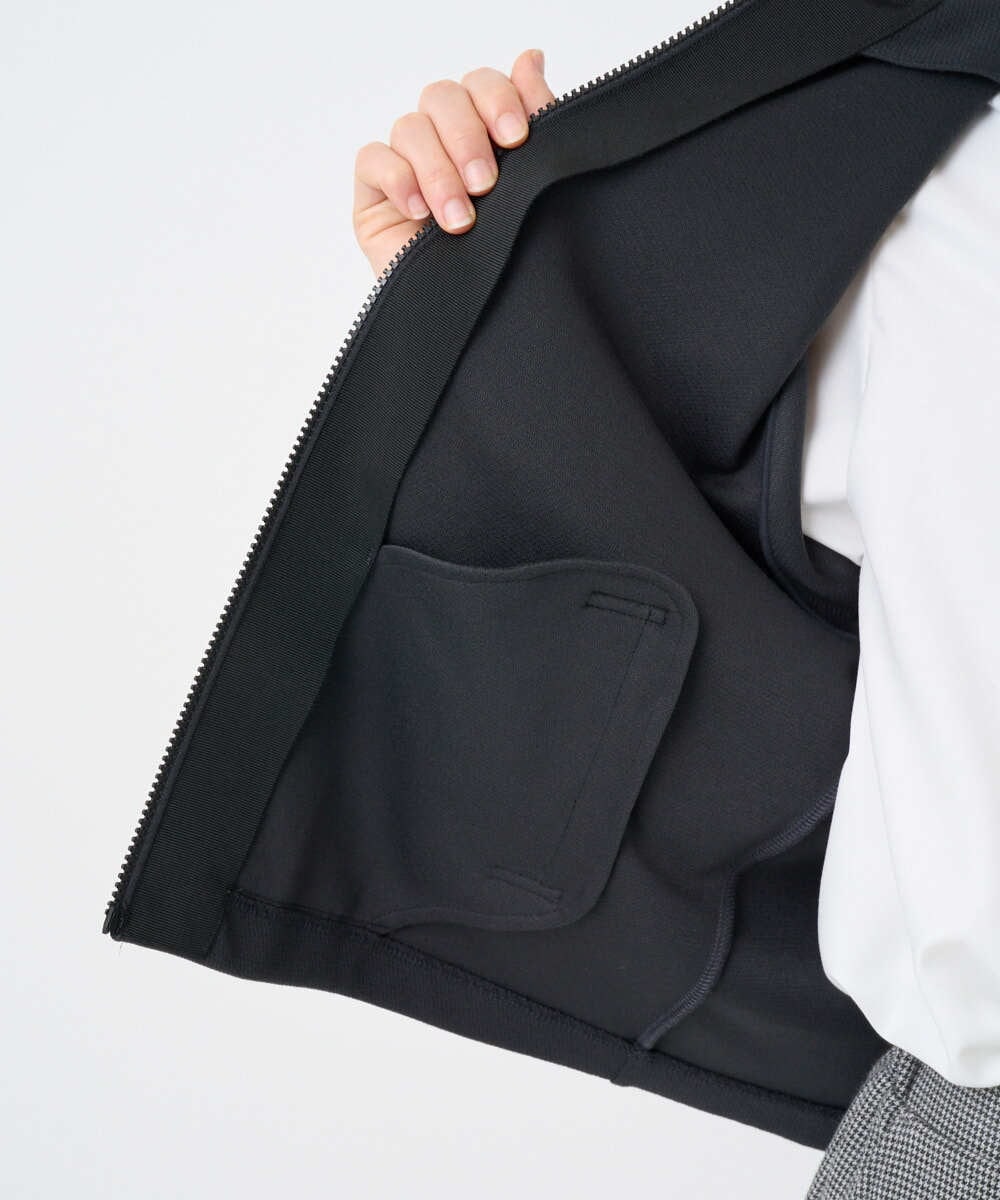 PHTAD30360 GEORGES RECH(小さいサイズ)(メゾン ドゥ サンク)  [セットアップ対応]ノーカラージャージージップ羽織 ダークグレー