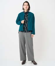 PHTAD30360 GEORGES RECH(小さいサイズ)(メゾン ドゥ サンク)  [セットアップ対応]ノーカラージャージージップ羽織 ダークグレー