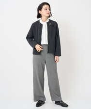 PHTAD30360 GEORGES RECH(小さいサイズ)(メゾン ドゥ サンク)  [セットアップ対応]ノーカラージャージージップ羽織 ダークグレー