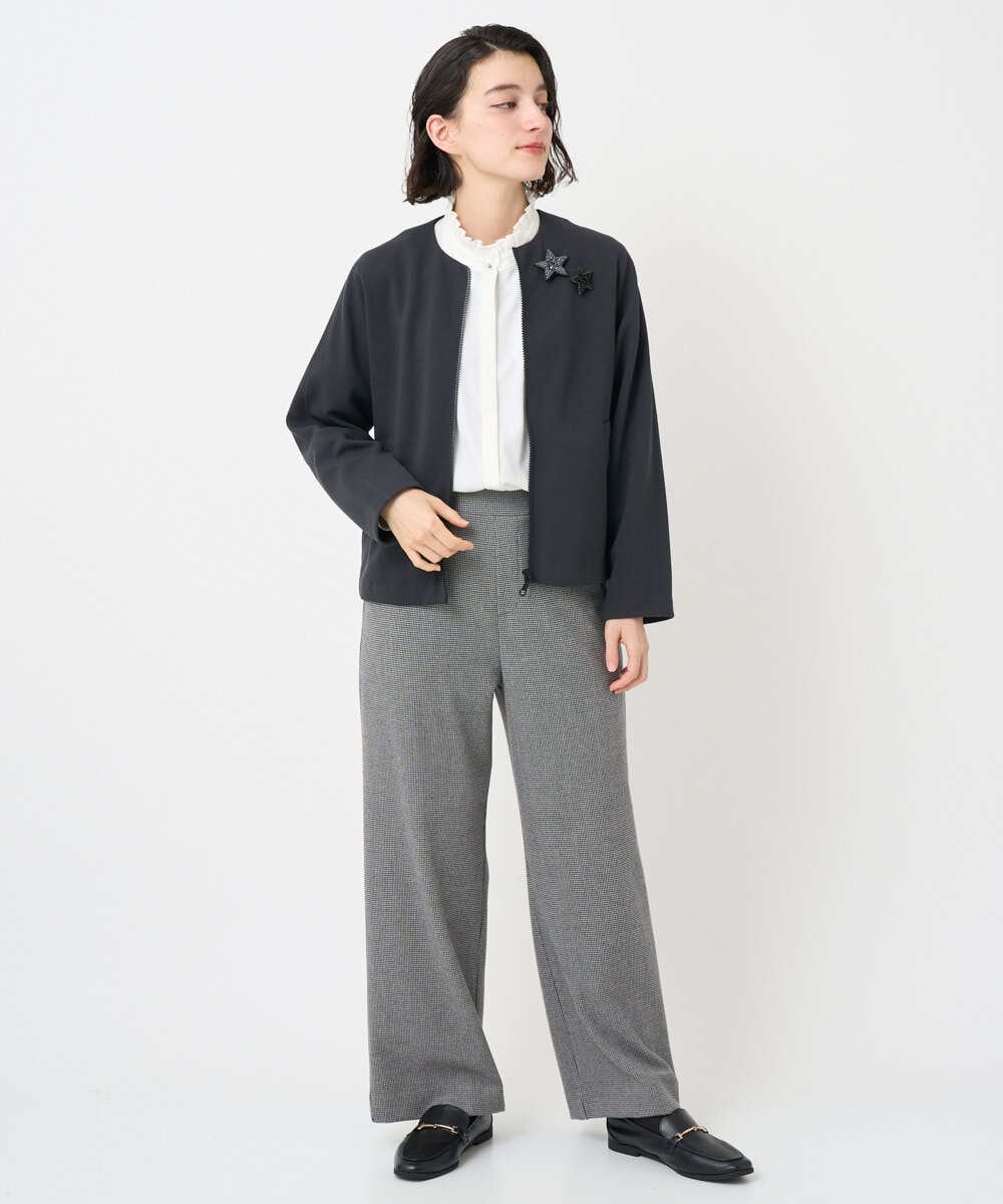 PHTAD30360 GEORGES RECH(小さいサイズ)(メゾン ドゥ サンク)  [セットアップ対応]ノーカラージャージージップ羽織 ダークグレー