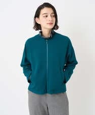 PHTAD30360 GEORGES RECH(小さいサイズ)(メゾン ドゥ サンク)  [セットアップ対応]ノーカラージャージージップ羽織 ダークグレー