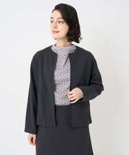 PHTAD30360 GEORGES RECH(小さいサイズ)(メゾン ドゥ サンク)  [セットアップ対応]ノーカラージャージージップ羽織 ダークグレー