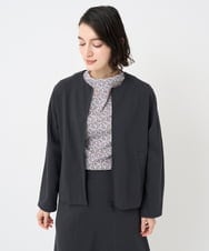 PHTAD30360 GEORGES RECH(小さいサイズ)(メゾン ドゥ サンク)  [セットアップ対応]ノーカラージャージージップ羽織 ダークグレー