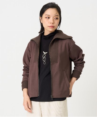 PHTAG11340 GEORGES RECH(小さいサイズ) ストレッチダンボールジップアップブルゾン