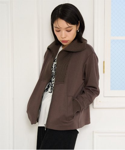 PHTAG11340 GEORGES RECH(小さいサイズ) ストレッチダンボールジップアップブルゾン